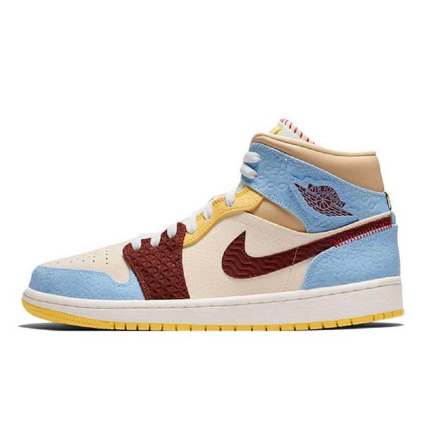 Nike Maison Chateau Jordan 1 Mid Tops Fearless Sko Til Dame Flerfarvet