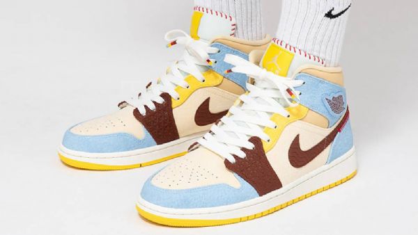Nike Maison Chateau Jordan 1 Mid Tops Fearless Sko Til Mænd Flerfarvet