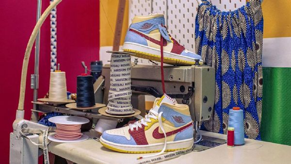 Nike Maison Chateau Jordan 1 Mid Tops Fearless Sko Til Mænd Flerfarvet