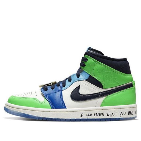 Nike Melody Ehsani Air Jordan 1 Mid Tops Retro Basketball Sko Til Damer Flerfarvet