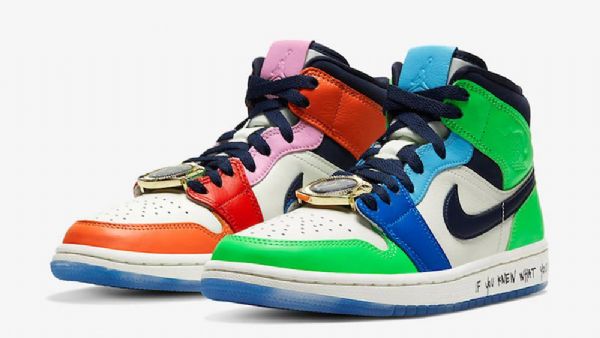 Nike Melody Ehsani Jordan 1 Mid Tops Fearless Sko Til Mænd Flerfarvet