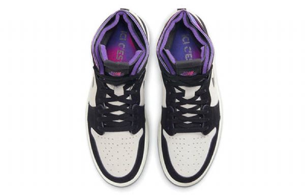 Nike Paris Saint-germain Air Jordan 1 Høje Overdele Zoom Komfort Retro Basketball Sko Til Mænd Sort Lilla