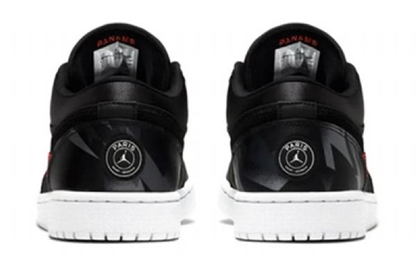 Nike Paris Saint-germain Air Jordan 1 Lave Overdele Bg Retro Basketball Sko Til Mænd Sort