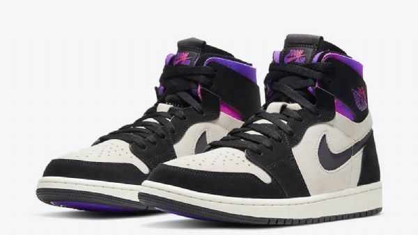 Nike Psg Air Jordan 1 Zoom Comfort Psychic Sko Til Mænd Hvid Lyserød