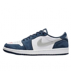 Nike Sb Air Jordan 1 Low Tops Sko Til Mænd Marineblå