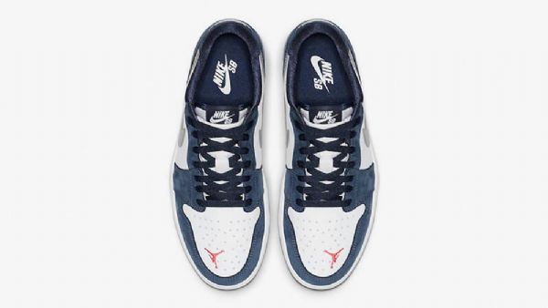 Nike Sb Air Jordan 1 Low Tops Sko Til Mænd Marineblå