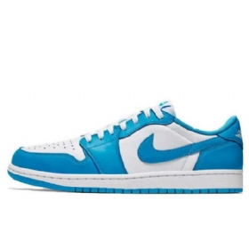 Nike Sb Air Jordan 1 Low Tops Unc Sko Til Damer Blå Hvid