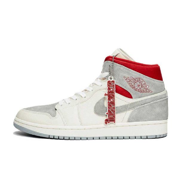 Nike Sns Jordan 1 Mid Tops 20-års Jubilæumssko Til Mænd Grå