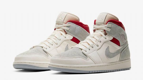Nike Sns Jordan 1 Mid Tops 20-års Jubilæumssko Til Mænd Grå