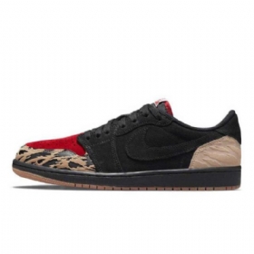 Nike Solefly Air Jordan 1 Low Tops Carnivore Sko Til Damer Sort