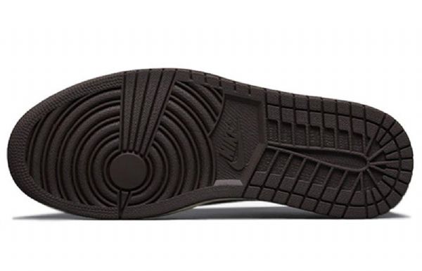 Nike Travis Scott Air Jordan 1 Lave Overdele Retro Basketball Sko Til Mænd Brun Hvid