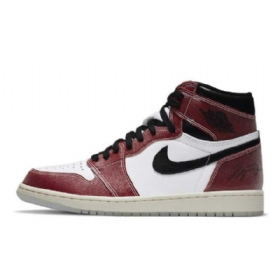Nike Trophy Room Jordan 1 Retro Høje Overdele Og Chicago Sko Til Mænd Burgundy Hvid