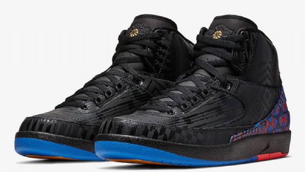 Nike Air Jordan 2 Bhm Sko Til Mænd Sort Flerfarvet