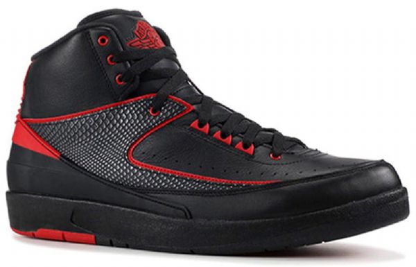 Nike Air Jordan 2 Retro Basketball Sko Til Mænd Sort Rød