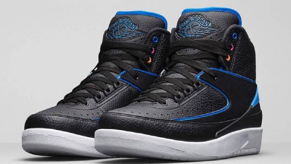 Nike Air Jordan 2 Retro Sko Til Mænd Sort Blå