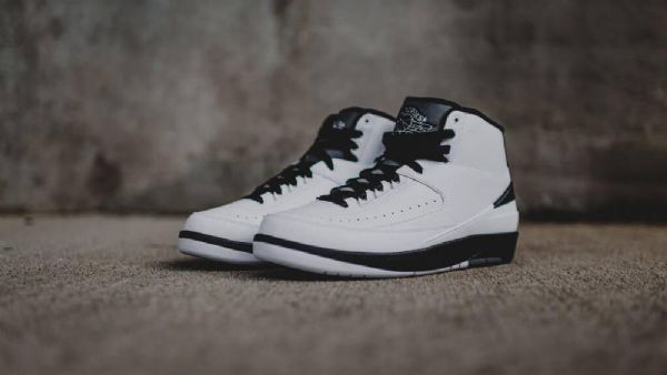 Nike Air Jordan 2 Retro Wing It Sko Til Mænd Hvid Sort