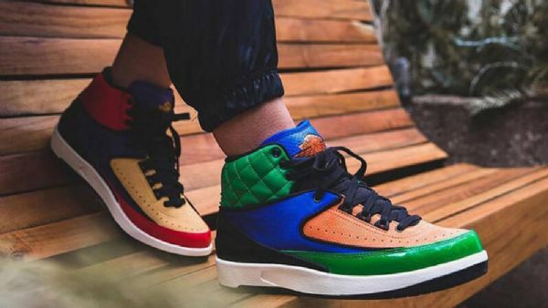 Nike Air Jordan 2 Sko Til Mænd Lilla Flerfarvet