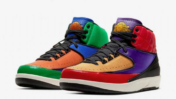 Nike Air Jordan 2 Sko Til Mænd Lilla Flerfarvet