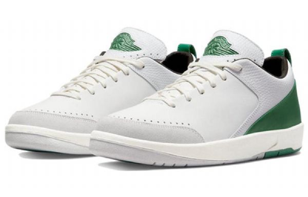 Nike Nina Chanel Abney Air Jordan 2 Retro Low Toppe Basketball Sko Til Damer Hvid Grøn