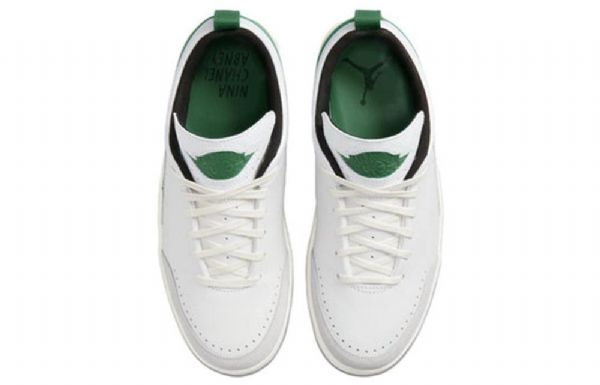 Nike Nina Chanel Abney Air Jordan 2 Retro Low Toppe Basketball Sko Til Damer Hvid Grøn