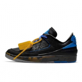 Nike Off-white Air Jordan 2 Low Tops Sko Til Damer Sort