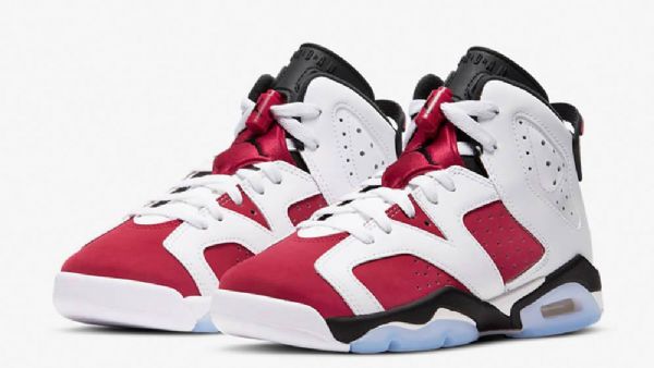 Nike Air Jordan 6 Carmine Gs Sko Til Damer Flerfarvet