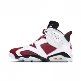 Nike Air Jordan 6 Carmine Sko Til Mænd Burgundy Hvid