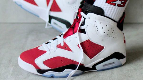 Nike Air Jordan 6 Carmine Sko Til Mænd Burgundy Hvid