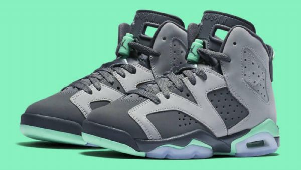 Nike Air Jordan 6 Gg Glow Tops Sko Til Mænd Grå Grøn