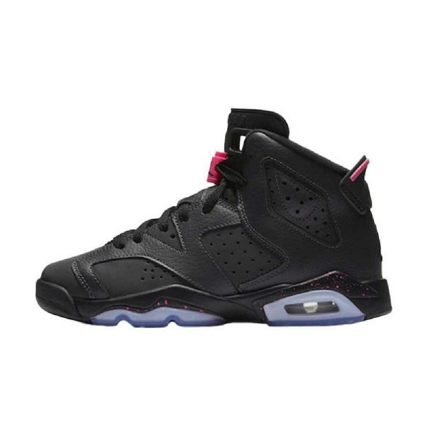 Nike Air Jordan 6 Gs Sko Til Mænd Sort Lyserød