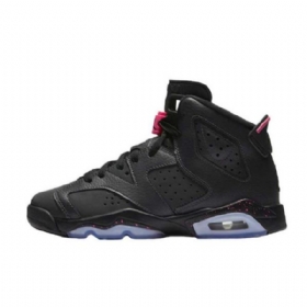 Nike Air Jordan 6 Gs Sko Til Mænd Sort Lyserød