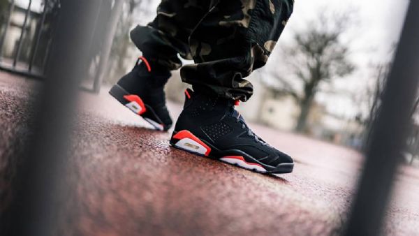 Nike Air Jordan 6 Infrarød Retro Sko Til Mænd Sort