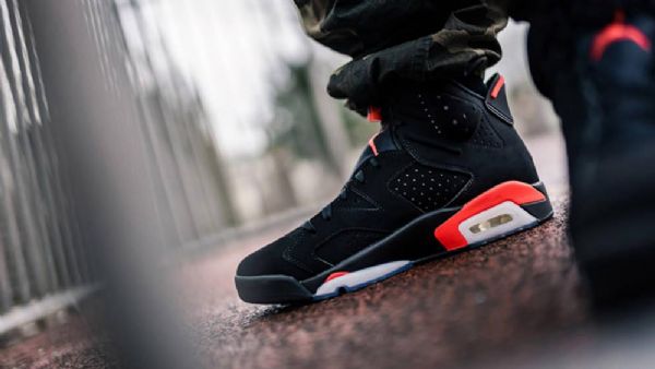 Nike Air Jordan 6 Infrarød Retro Sko Til Mænd Sort
