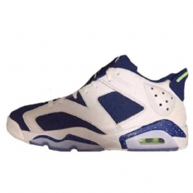 Nike Air Jordan 6 Low Tops Ghost Sko Til Mænd Hvid Grøn
