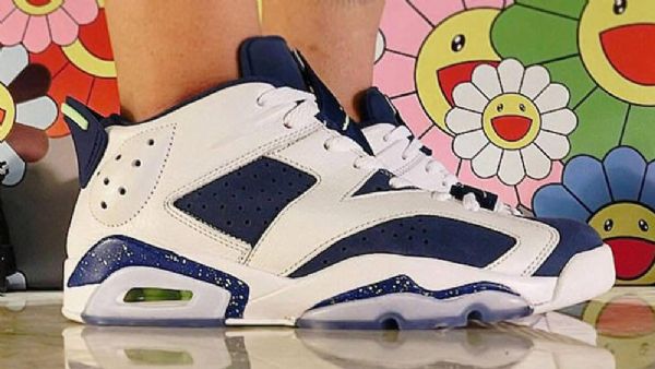 Nike Air Jordan 6 Low Tops Ghost Sko Til Mænd Hvid Grøn