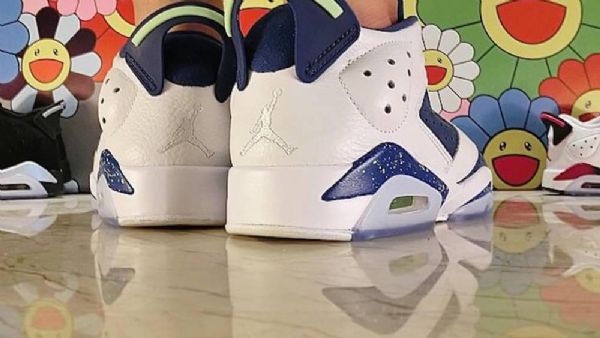 Nike Air Jordan 6 Low Tops Ghost Sko Til Mænd Hvid Grøn
