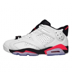 Nike Air Jordan 6 Low Tops Infrarøde Sko Til Mænd Hvid Rød