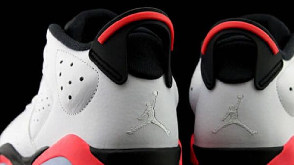 Nike Air Jordan 6 Low Tops Infrarøde Sko Til Mænd Hvid Rød