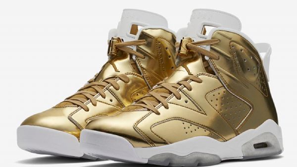 Nike Air Jordan 6 Pinnacle Sko Til Mænd Guld