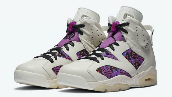 Nike Air Jordan 6 Quai 54 Sko Til Damer Lilla