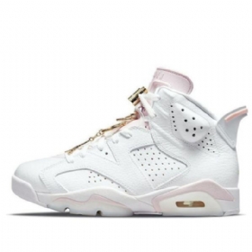 Nike Air Jordan 6 Retro Basketball Sko Til Damer Guld