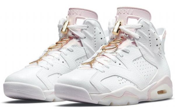 Nike Air Jordan 6 Retro Basketball Sko Til Damer Guld