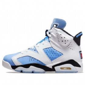 Nike Air Jordan 6 Retro Basketball Sko Til Mænd Blå Hvid