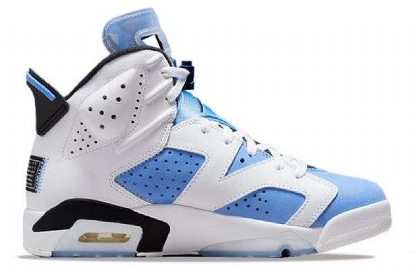 Nike Air Jordan 6 Retro Basketball Sko Til Mænd Blå Hvid