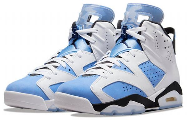 Nike Air Jordan 6 Retro Basketball Sko Til Mænd Blå Hvid