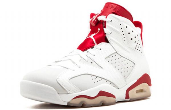 Nike Air Jordan 6 Retro Basketball Sko Til Mænd Hvid Rød