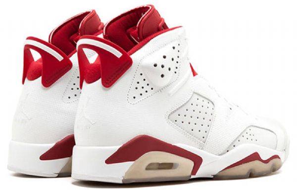 Nike Air Jordan 6 Retro Basketball Sko Til Mænd Hvid Rød