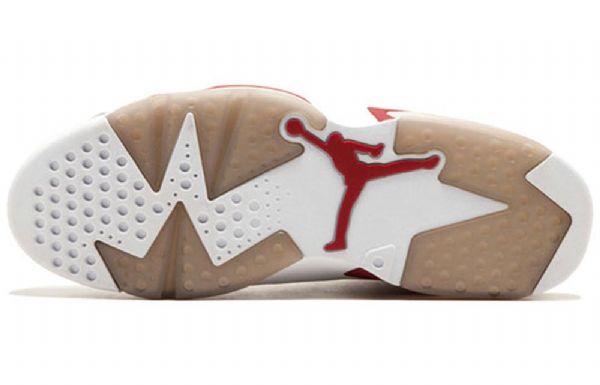 Nike Air Jordan 6 Retro Basketball Sko Til Mænd Hvid Rød