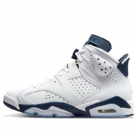 Nike Air Jordan 6 Retro Basketball Sko Til Mænd Marineblå