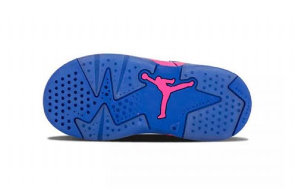 Nike Air Jordan 6 Retro Bt Basketball Sko Til Børn Blå Hvid